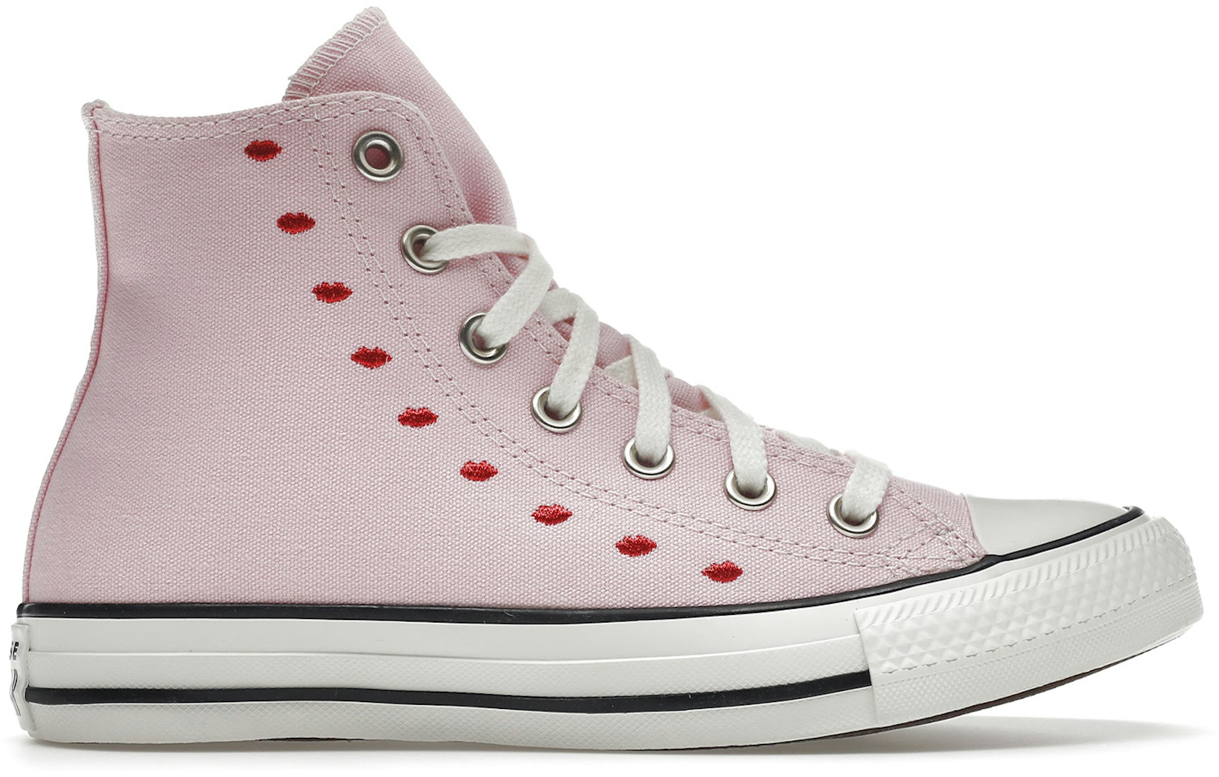 Vend om sigte At øge Converse Chuck Taylor All-Star Hi Embroidered Hearts Pink (Women's) -  A01603F/A01603C - US