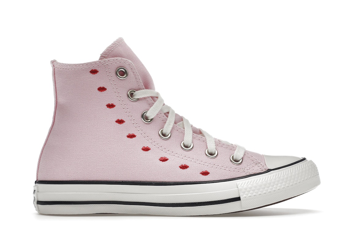 Pre-owned Converse Chuck Taylor All Star Hi Embroidered Hearts Pink (women's) In Pink/egret
