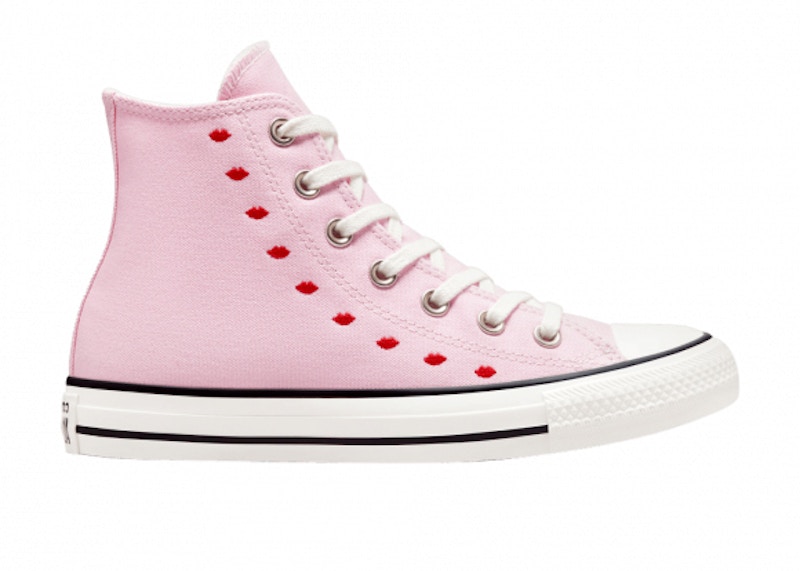 converse with heart pink