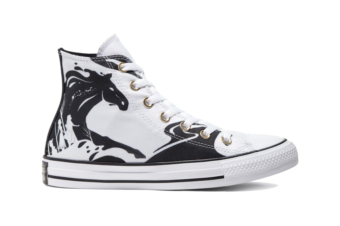 Click to view more detailed imagery on our partner's website Pre-owned Converse Chuck Taylor All-star Hi Frozen 2 White Black In White/black-white