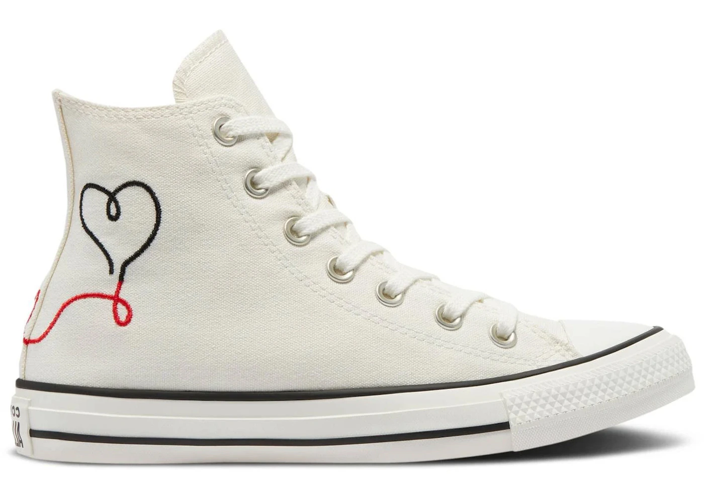 White high top converse made with love Clearance
