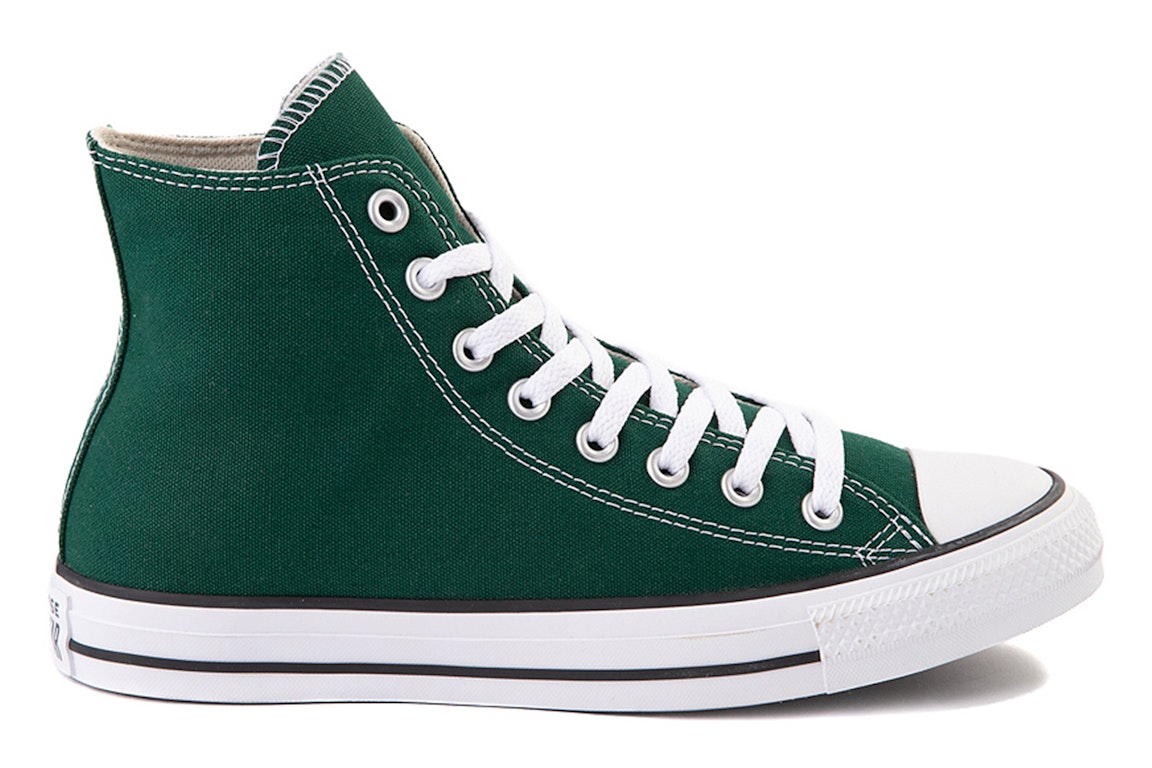 Pre-owned Converse Chuck Taylor All-star Hi Midnight Clover Green In Midnight Clover/white/black