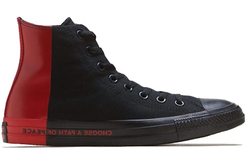 High Converse All Star Noir Et Rouge Converse Run Star Hike