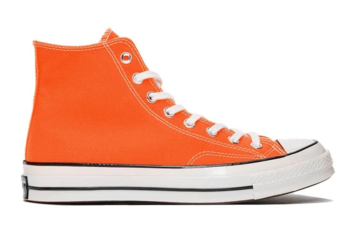 Click to view more detailed imagery on our partner's website Pre-owned Converse Chuck Taylor All-star Hi Total Orange In Total Orange/egret/black