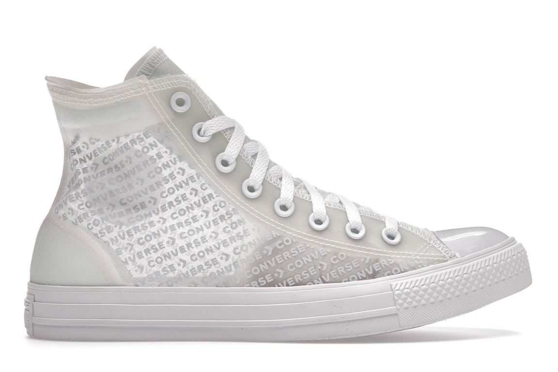 Click to view more detailed imagery on our partner's website Pre-owned Converse Chuck Taylor All-star Hi Translucent White In White/white/white