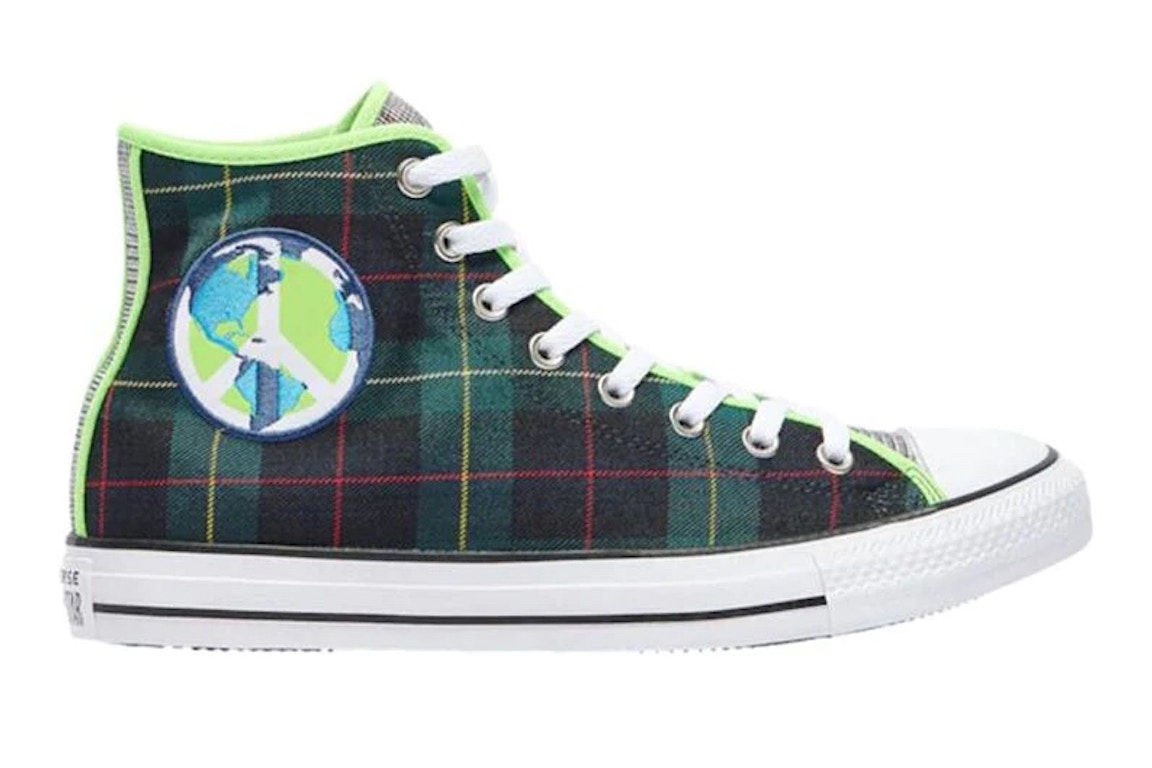 Click to view more detailed imagery on our partner's website Pre-owned Converse Chuck Taylor All-star Hi World Peace Green Red In Red/white/black