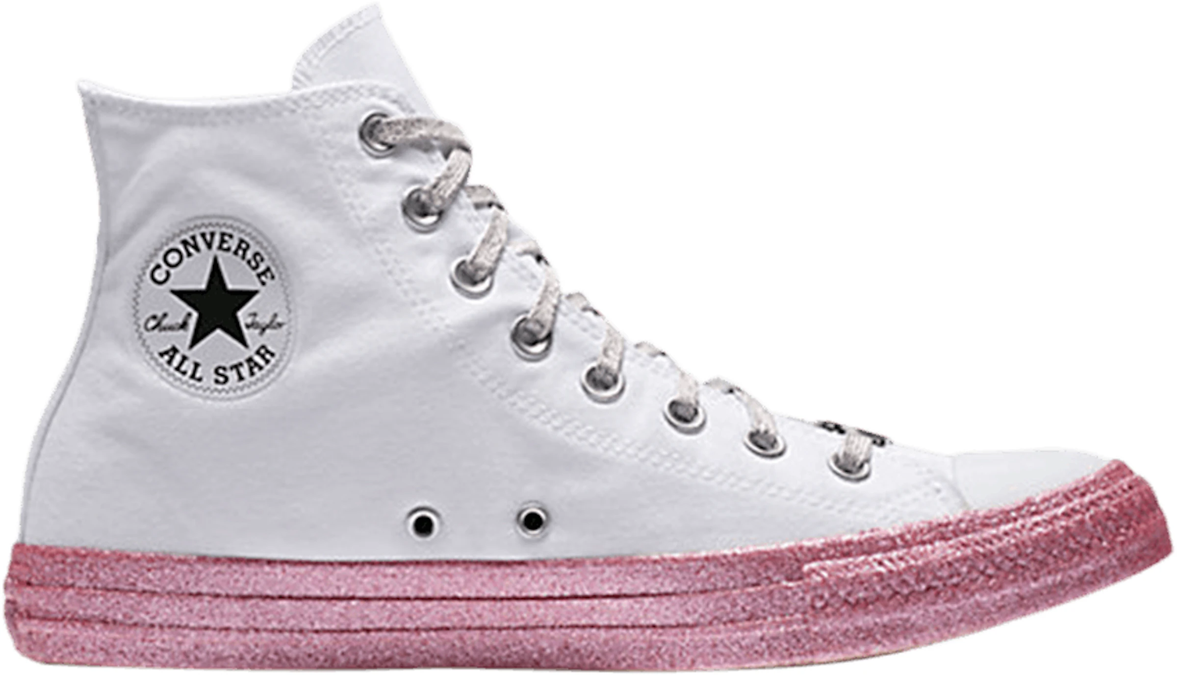 Converse Chuck Taylor All-Star High Miley White Pink - 162239C -
