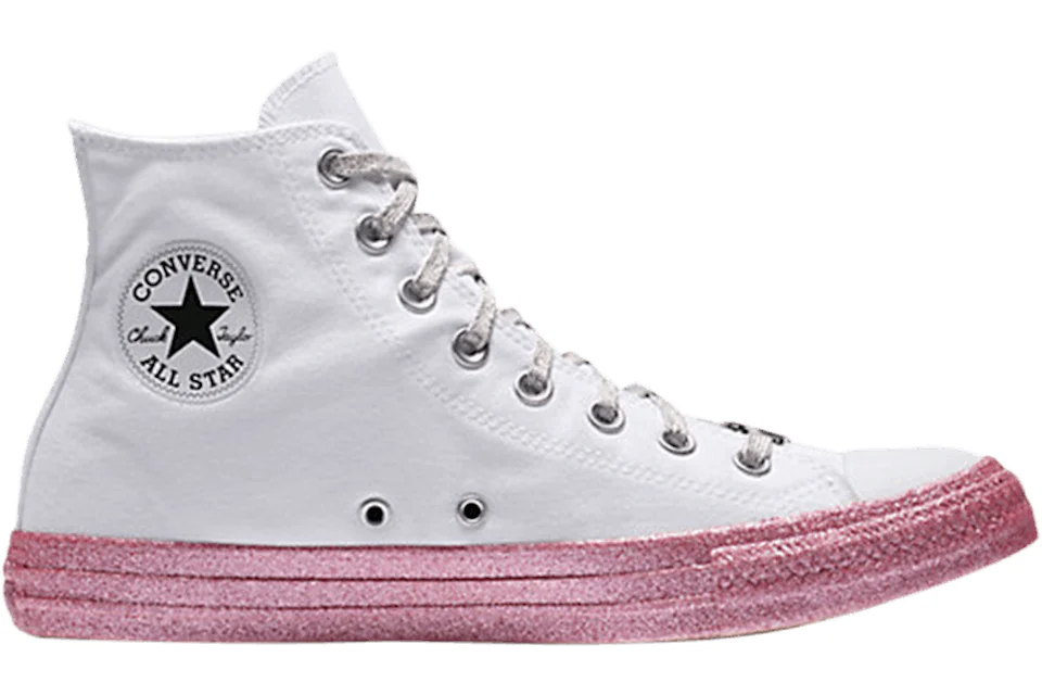 Converse Chuck Taylor All Star High Miley Cyrus White Pink