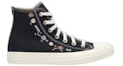 Converse Chuck Taylor All Star Lift Hi Negro Floral Embroidery (de mujer)