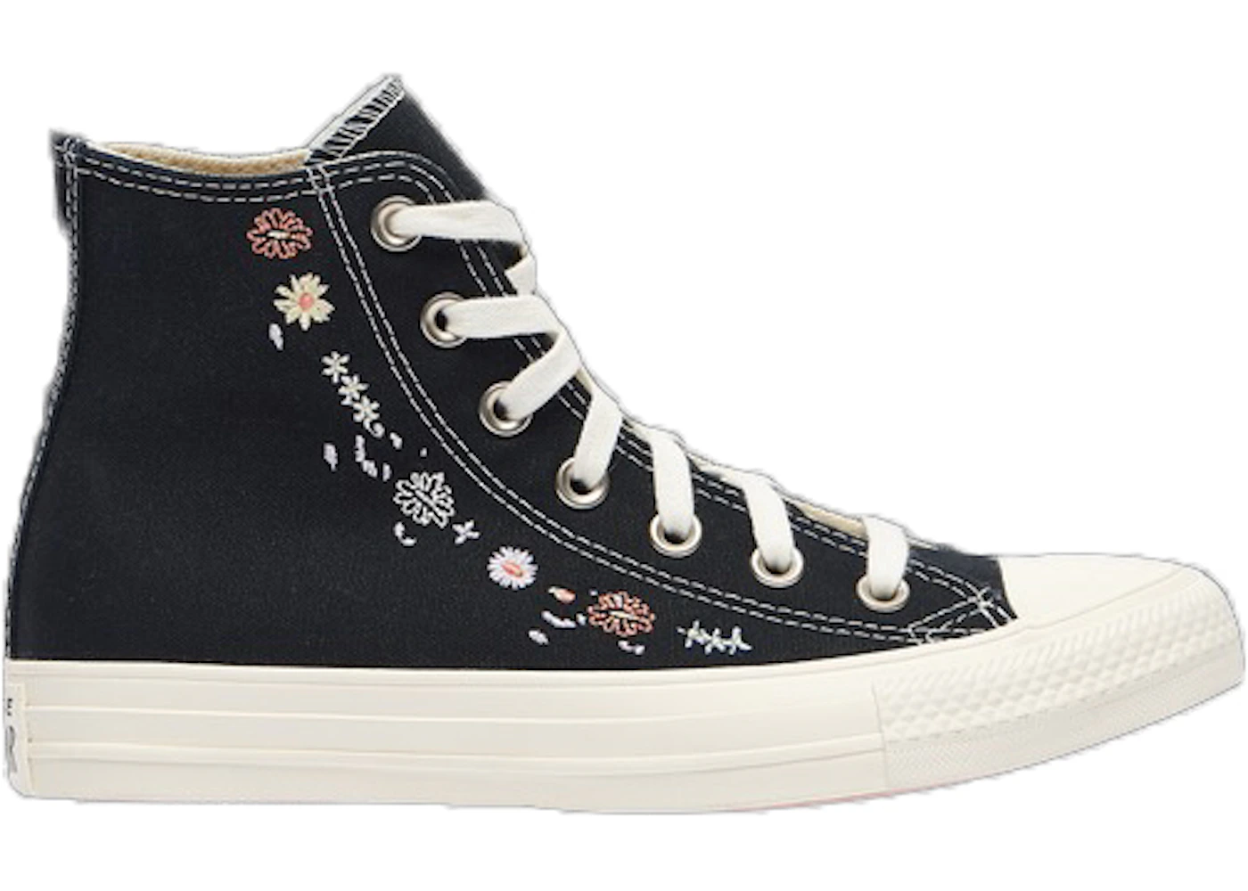 Converse Chuck Taylor All-Star Lift Hi Black Floral Embroidery (Women's) -  A01592C - US