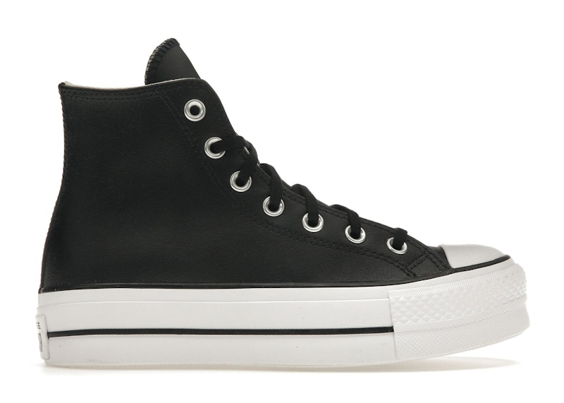 Converse Chuck Taylor All Star Lift Hi Black Leather (Women's