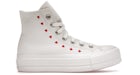 Converse Chuck Taylor All Star Lift Hi White Red (Women's)