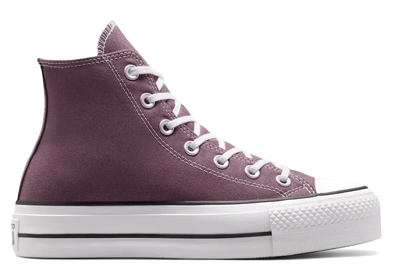 Pre-owned Converse Chuck Taylor All Star Lift Platform Hi (women's) Sneakers In Trail Mixed/natural Ivory/black