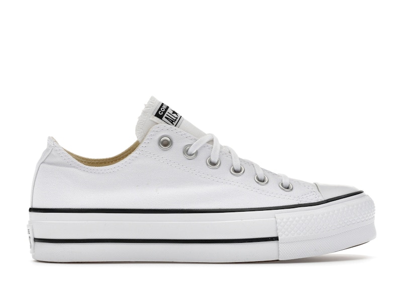Converse Chuck Taylor All Star Lift Platform Low (Women's) Sneakers in White/Black