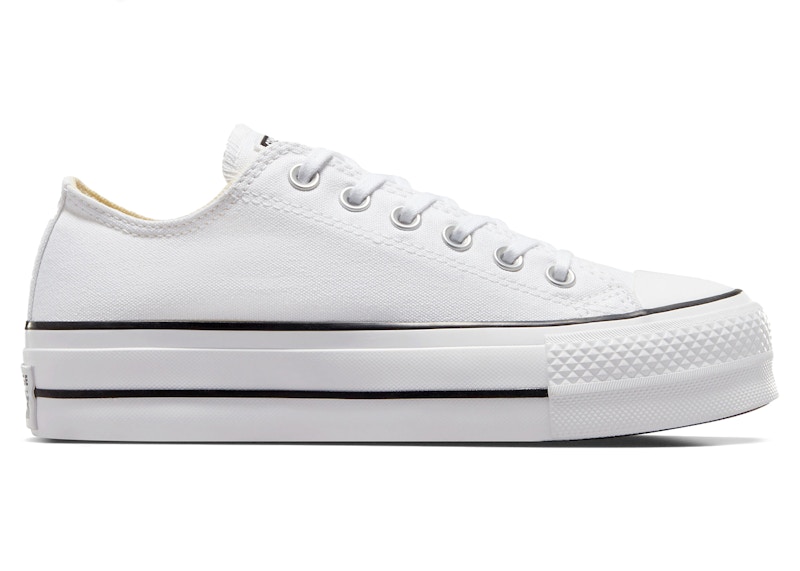 Pre-owned Converse Chuck Taylor All Star Lift Platform Low (women's) Sneakers In White/black