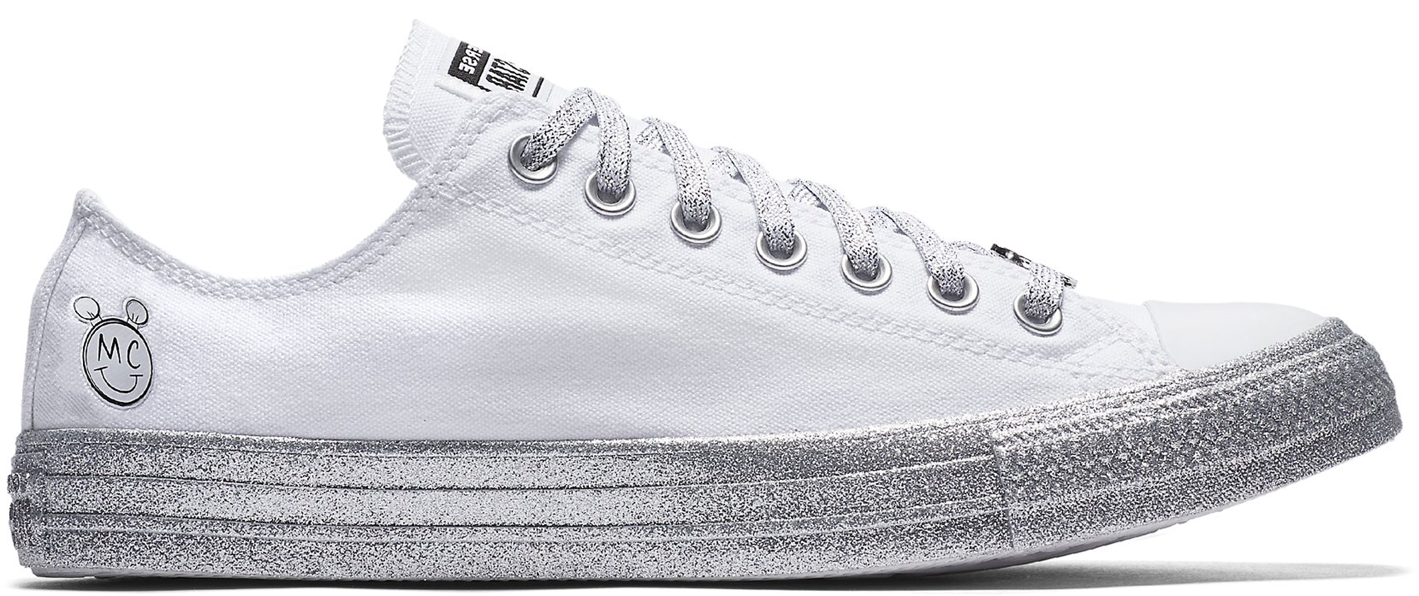 All-Star Low Miley Cyrus White Silver 