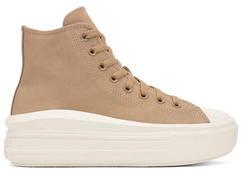 Converse Chuck Taylor All Star Move Platform Hi Colorful Suede (Women's) Sneakers in Coffee Rum/Egret/Black