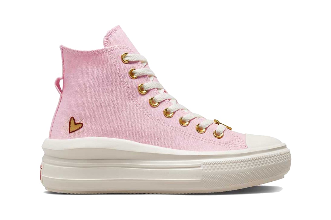 Pre-owned Converse Chuck Taylor All Star Move Platform Hi Valentine's Day (2023) (women's) In Sunrise Pink/egret