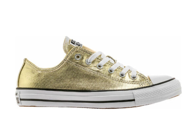 Gold hot sale converse womens