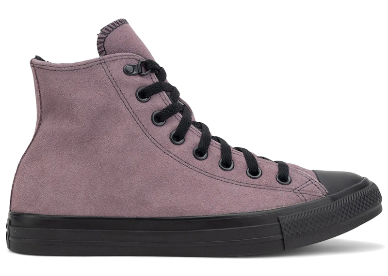 Men's Converse Chuck Taylor All Star Suede Faux Fur Hi Sneakers in Smoke Realm/Black