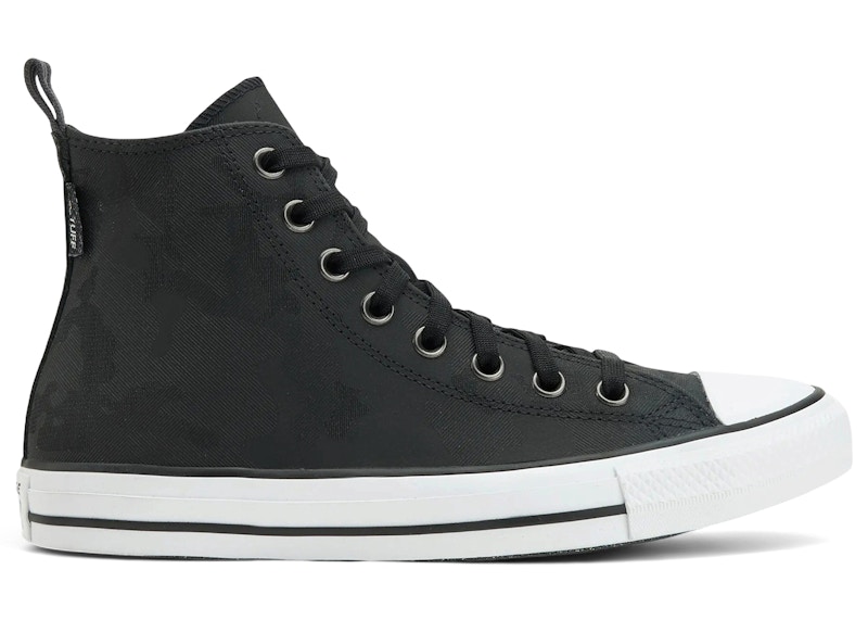 Men's Converse Chuck Taylor All Star TecTuff Waterproof Hi Camo Sneakers in Black/Dark Matter Grey/White