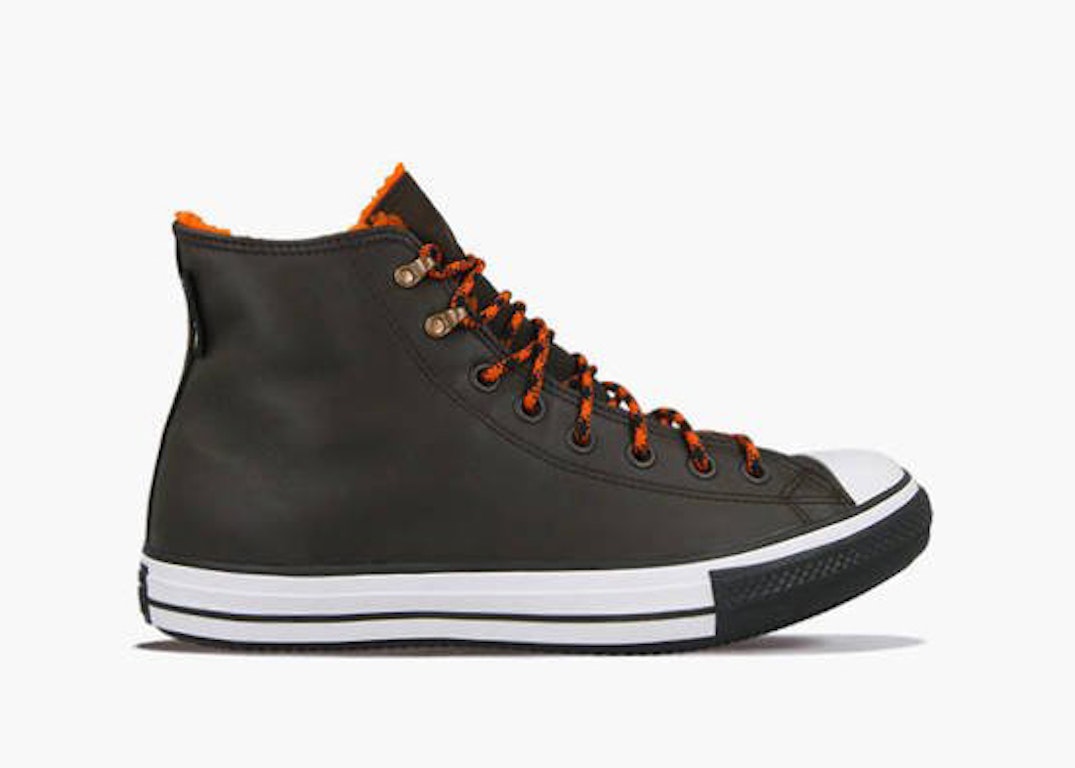 Pre-owned Converse Chuck Taylor All-star Winter Hi Gore-tex Leather Velvet Brown In Velvet Brown/orange