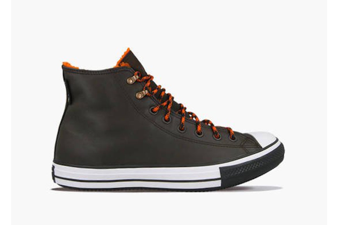 Pre-owned Converse Chuck Taylor All-star Winter Hi Gore-tex Leather Velvet Brown In Velvet Brown/orange