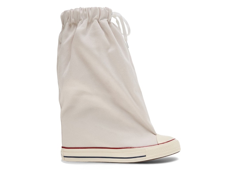 Pre-owned Converse Chuck Taylor All Star Xhi Slouch Wedge Vaquera (women's) Sneakers In White/black/egret In Multi