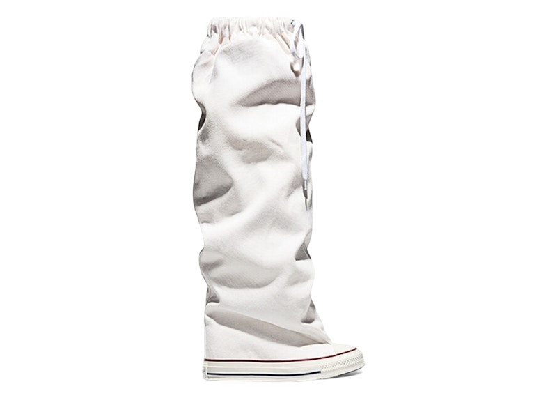 Pre-owned Converse Chuck Taylor All Star Xxxhi Slouch Wedge Vaquera (women's) Sneakers In White/black/egret In Multi