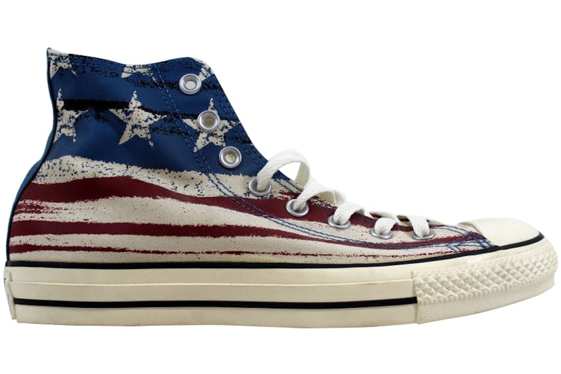 Click to view more detailed imagery on our partner's website Pre-owned Converse Chuck Taylor Hi Us Flag Chili Paste