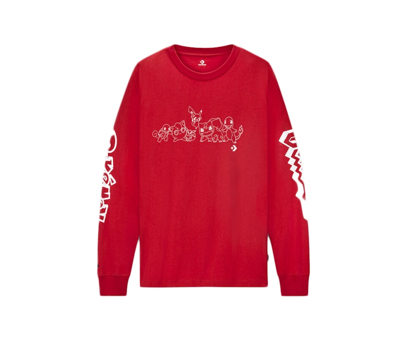 Converse Pokemon Team L/S T-shirt Red - FW21 - US