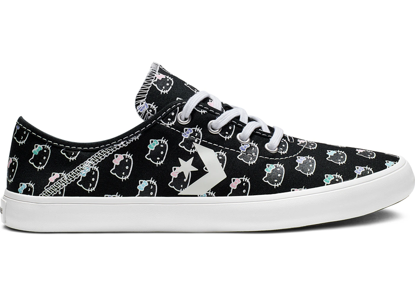 Hello kitty hot sale converse black