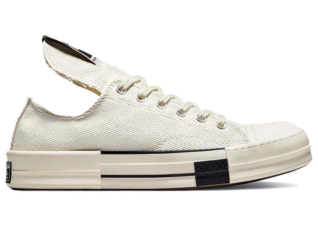 Pre-owned Converse Drkstr Chuck Taylor All-star 70 Ox Rick Owens Drkshdw White In Lily White/egret/black