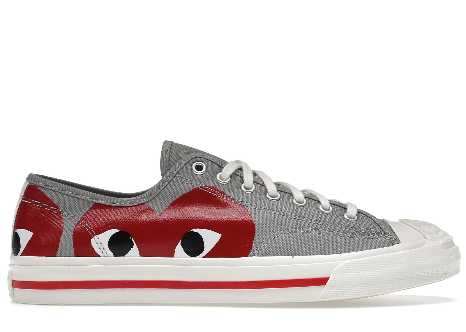 Converse Jack Purcell Comme des Garcons PLAY Grey Red Men's