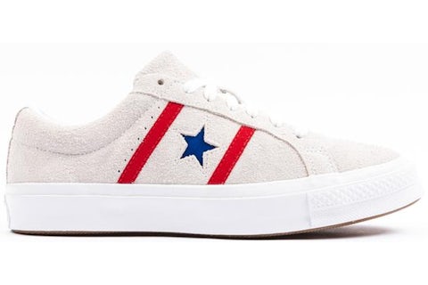 Converse One Star Academy Buey Blanco Rojo Azul Hombre 164390C US