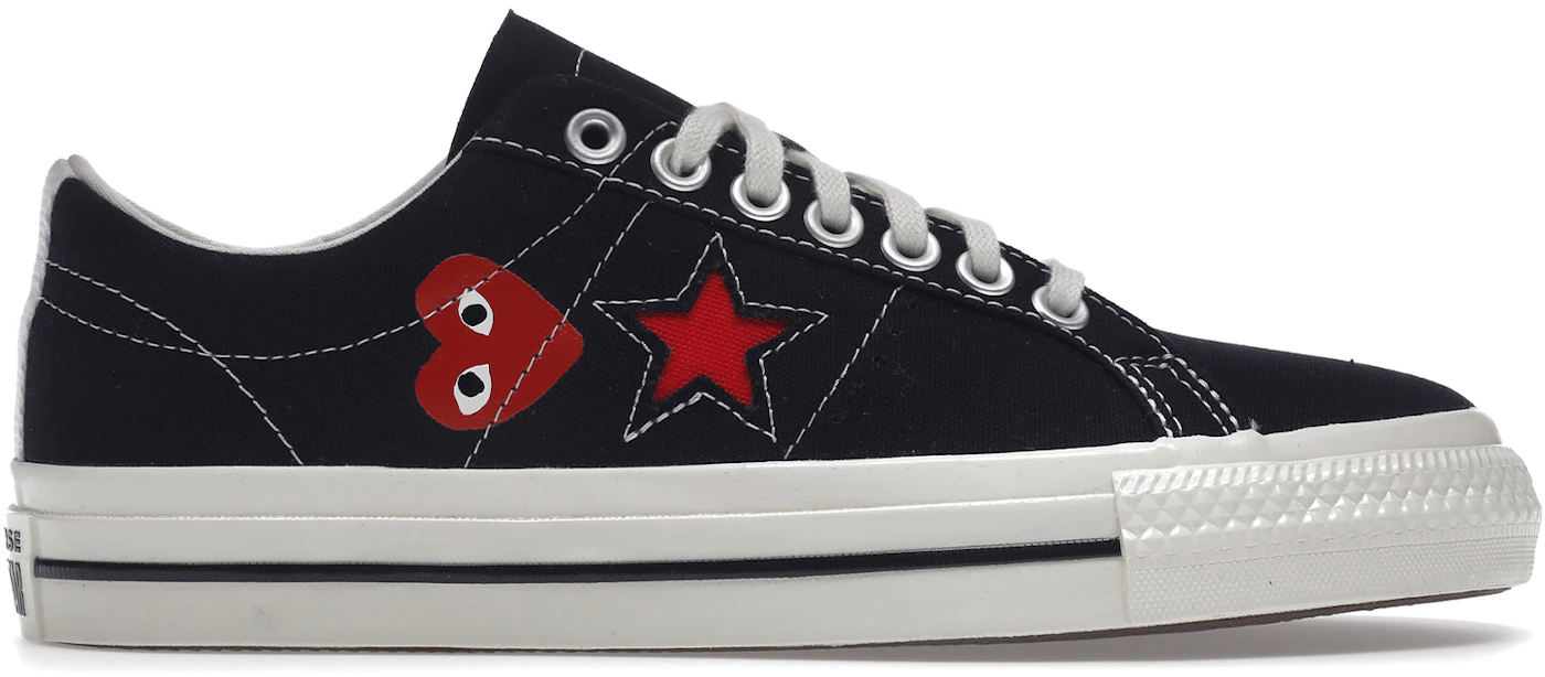 fly Hearty kort Converse One Star Ox Comme des Garcons PLAY Black - A01791C - US