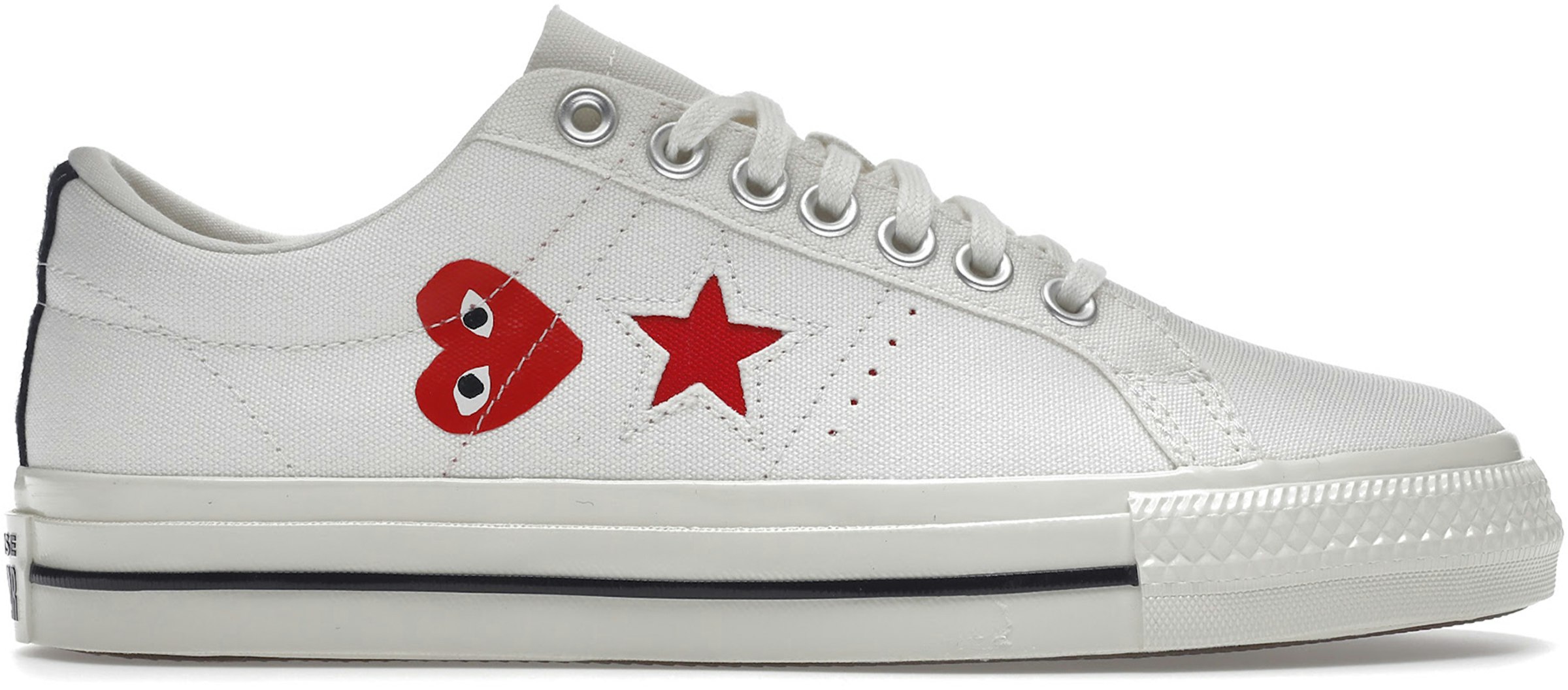 One Star Ox Comme Garcons PLAY White A01792C - US