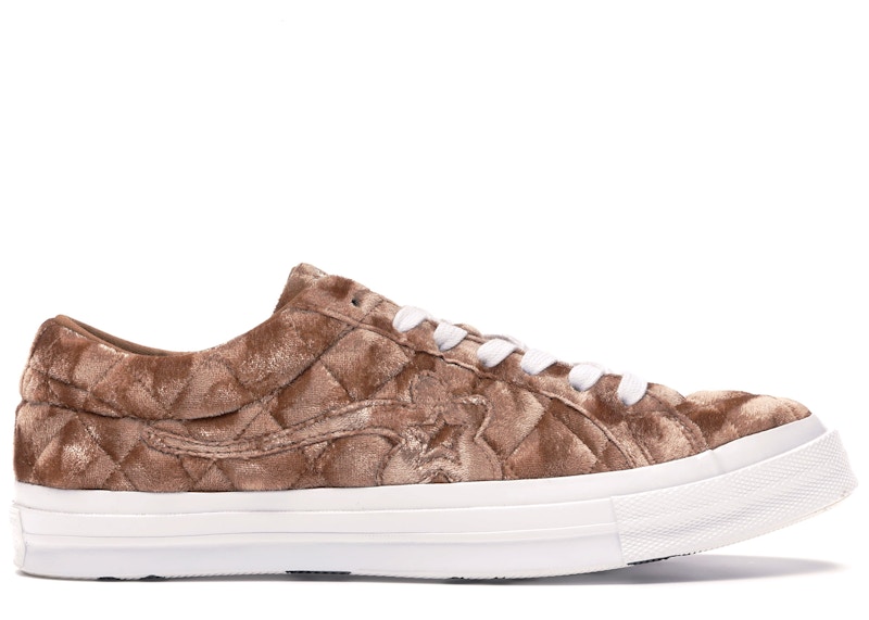 Converse One Star Ox Golf le Fleur TTC Quilted Velvet Brown Sugar