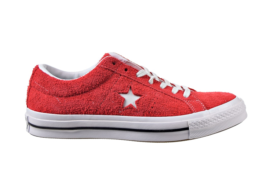 Pre-owned Converse One Star Ox Suede Red In Red/egret