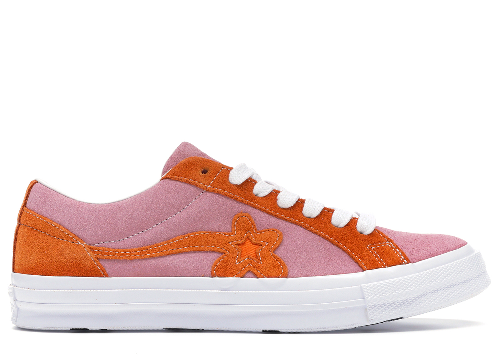 pink and orange converse