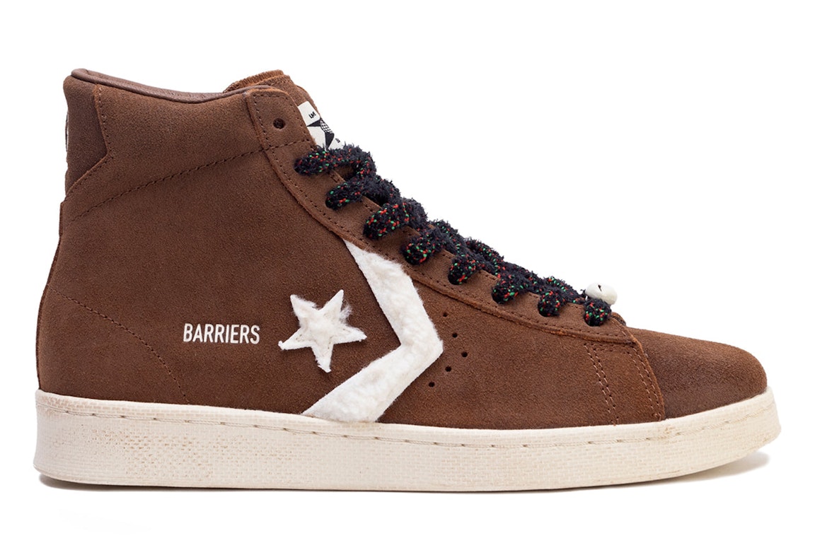 Pre-owned Converse Pro Leather Barriers Worldwide In Monk's Robe Brown/egret/black