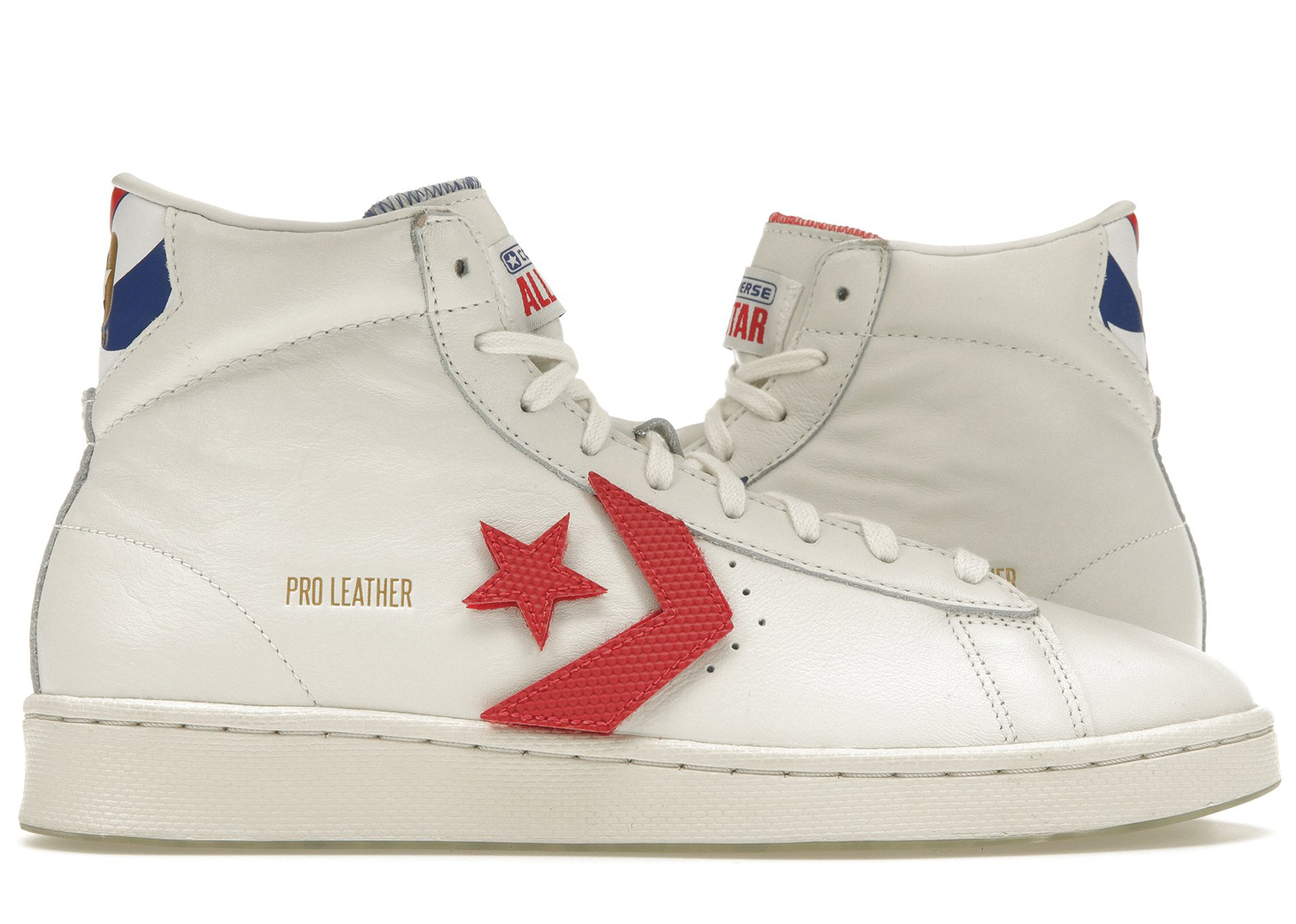 White and red leather converse sale