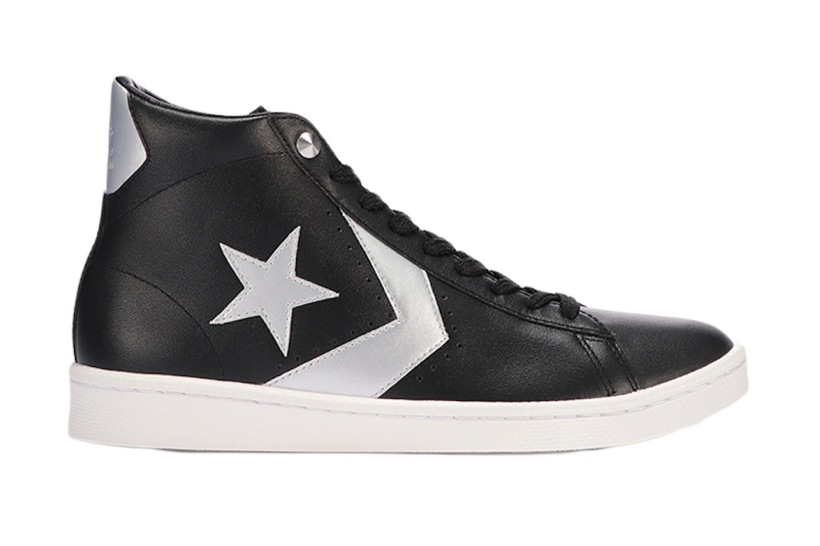 Click to view more detailed imagery on our partner's website Pre-owned Converse Pro Leather Hi Mastermind World Black Silver In Black/silver/white