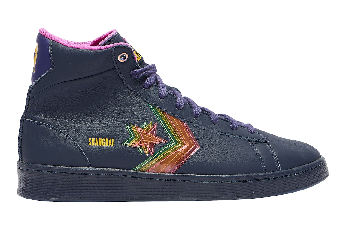 Pre-owned Converse Pro Leather Shanghai In Obsidian/hyper Magenta