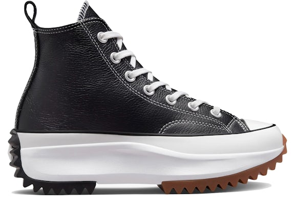 Converse Run Star Hike Hi Schwarz Leder Weiß