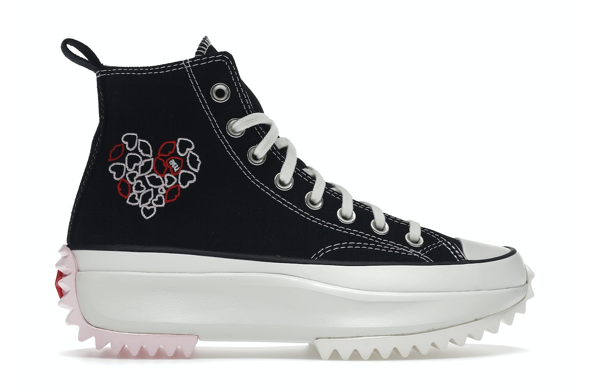Pre-owned Converse Run Star Hike Hi Valentine's With Love (2022) In Black/pink/university Red