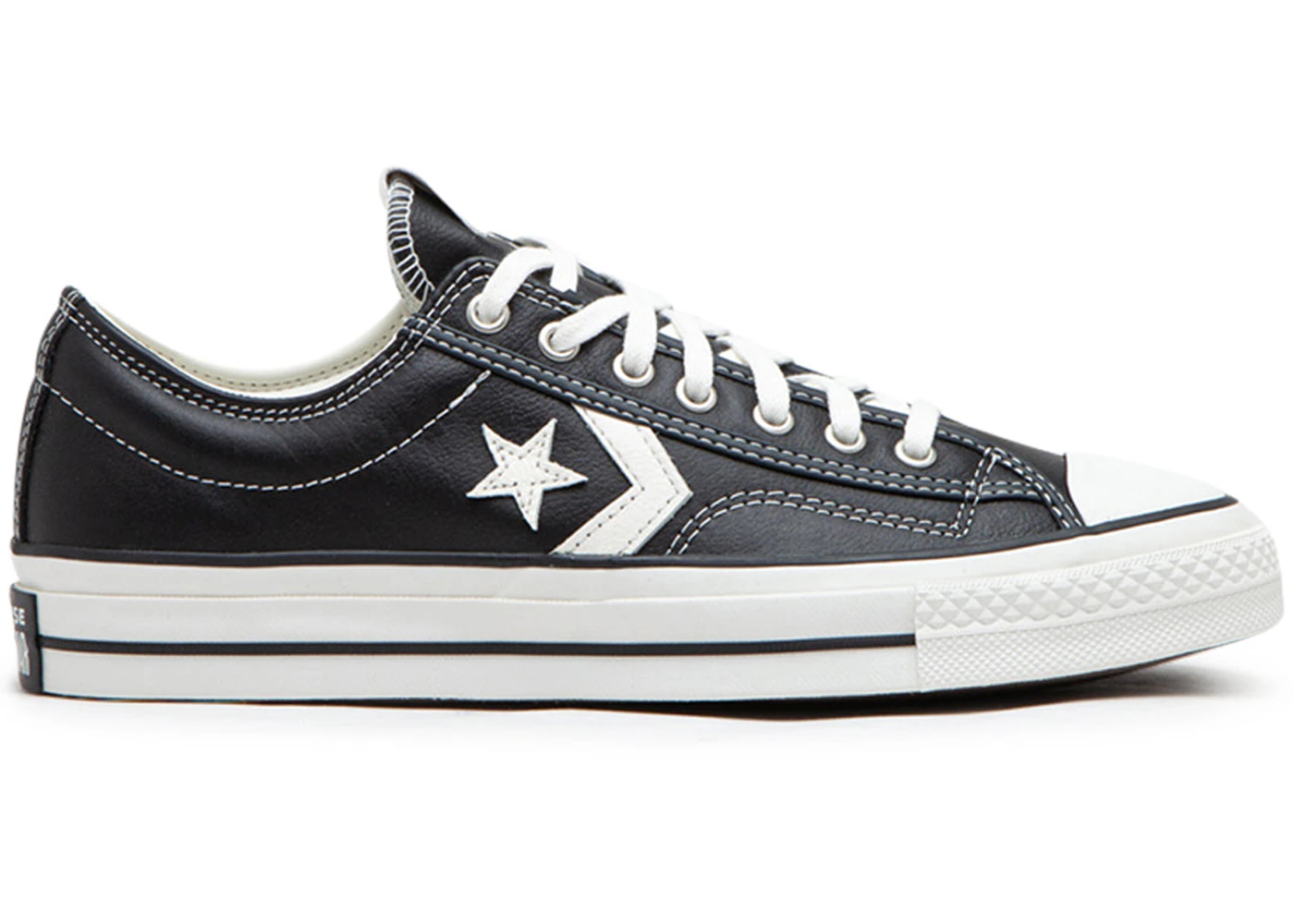 Converse Star Player 76 Automne Cuir Noir Blanc Homme Style