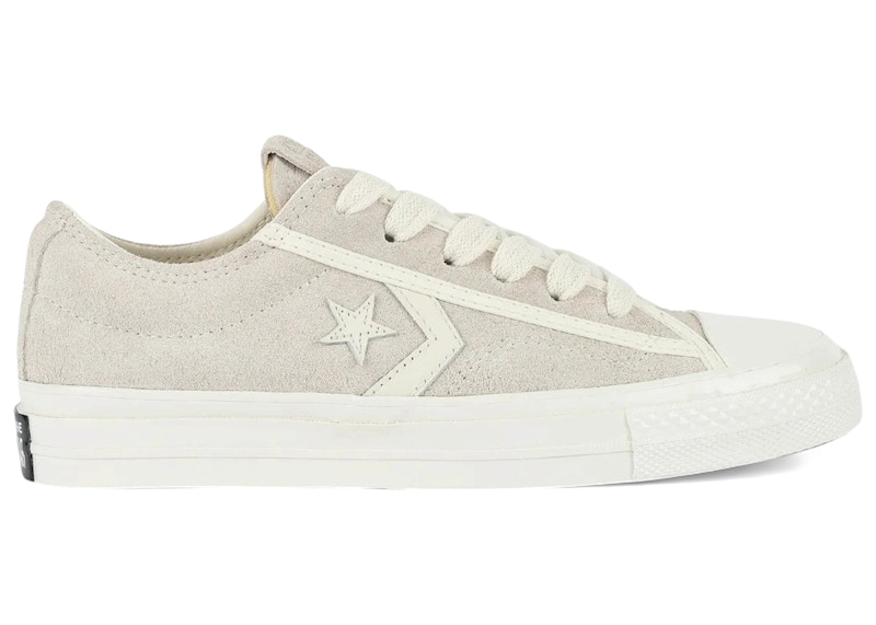 Men's Converse Star Player 76 Low Suede Sneakers in Egret/Vintage White