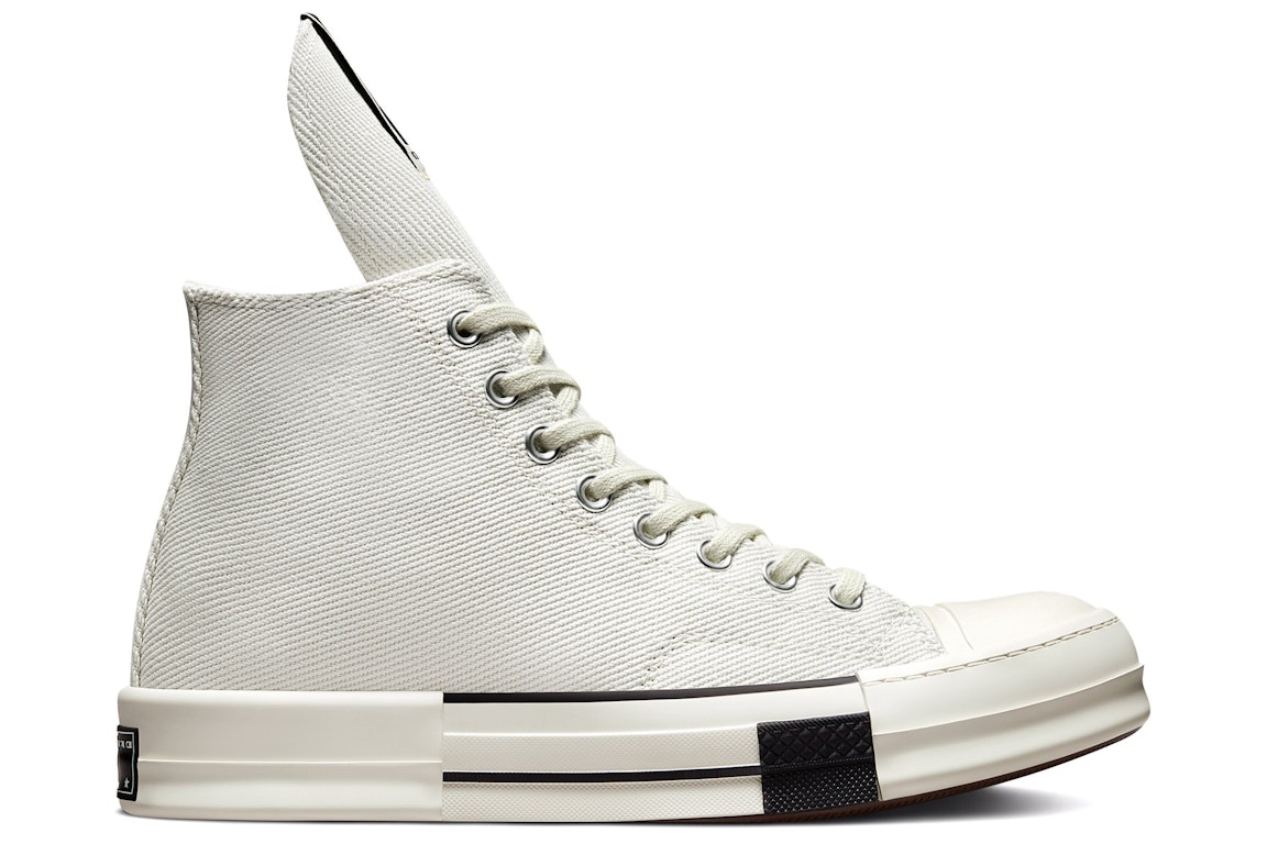 Pre-owned Converse Drkstar Chuck Taylor All-star 70 Hi Rick Owens Drkshdw White In Lily White/egret/black