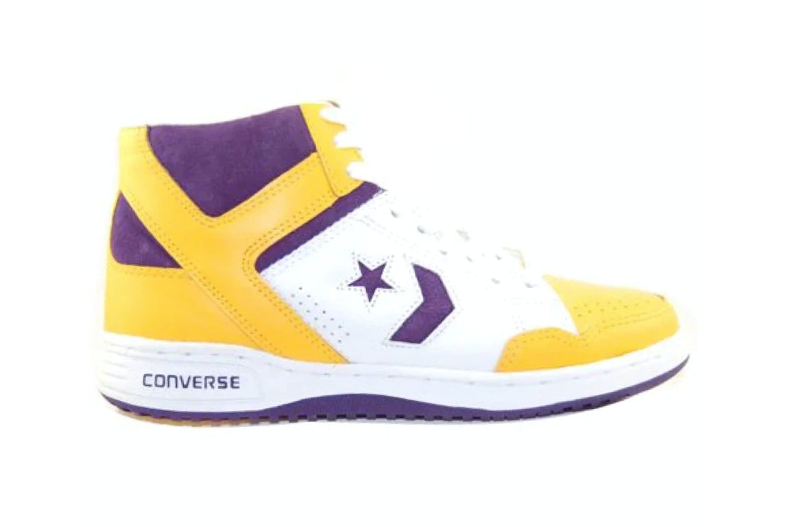 Pre-owned Converse Weapon 86 Yellow Purple Vintage In Yellow/purple